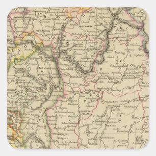 Beieren, W?rttemberg en Baden Gr Vierkante Sticker