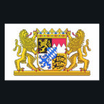 Beieren wapenschild - DUITSLAND Rechthoekige Sticker<br><div class="desc">Wapenstaart van Beieren - DUITSLAND.</div>