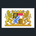 Beieren wapenschild - DUITSLAND Rechthoekige Sticker<br><div class="desc">Wapenstaart van Beieren - DUITSLAND.</div>