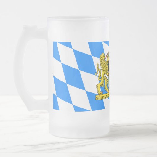 Beieren wapenschild matglas bierpul (Links)