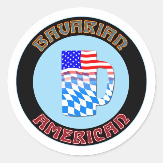 Beiers-Amerikaanse Stein Ronde Sticker (Voorkant)