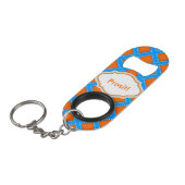 Beiers blauw mini flessenopener (Voorkant Gekanteld)