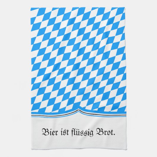 Beiers Blauw Wit Theedoek (Verticaal)