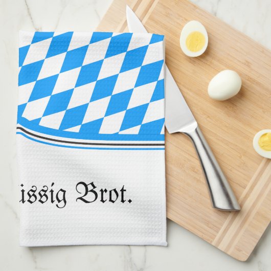 Beiers Blue White Theedoek (Quarter Fold)