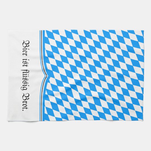 Beiers Blue White Theedoek (Horizontaal)