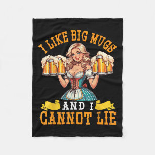 Beiers meisje Beer Maiden Ik hou van grote Mokken Fleece Deken