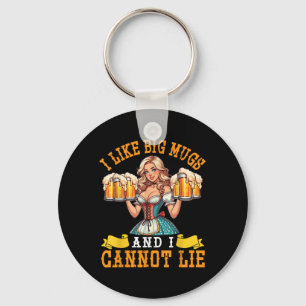 Beiers meisje Beer Maiden Ik hou van grote Mokken  Sleutelhanger