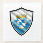 Beiers vlag glazen onderzetter (Voorkant)