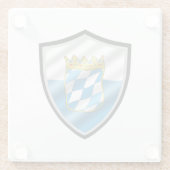 Beiers vlag glazen onderzetter (Achterkant)