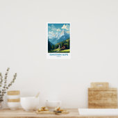 Beierse Alpen Duitsland Travel Print (Keuken)