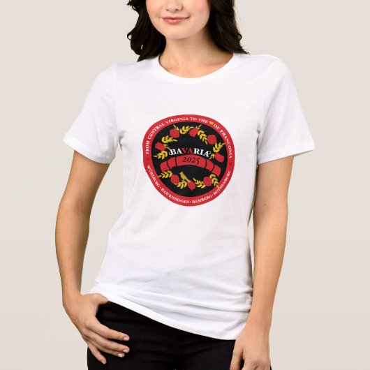Beierse badge Tri-Blend shirt (Voorkant)