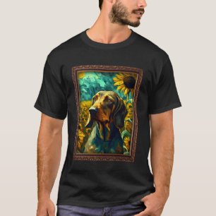 Beierse Berggeur Hond Schilderij Zonnebloem F T-shirt