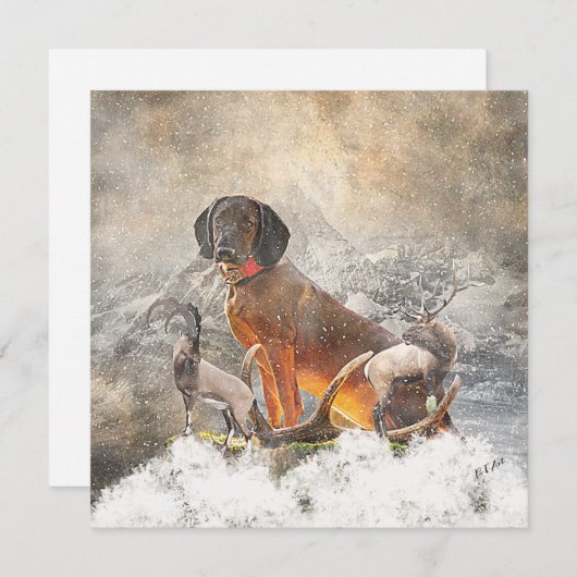 Beierse bergheuvel, kunst bedankkaart (Voorkant / Achterkant)