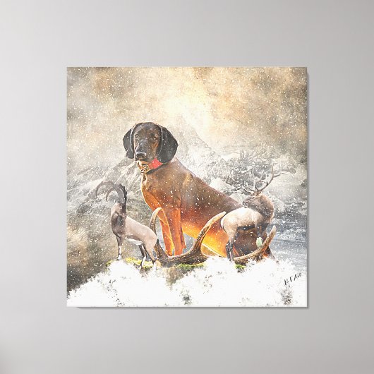 Beierse bergheuvel, kunst canvas afdruk (Voorkant)