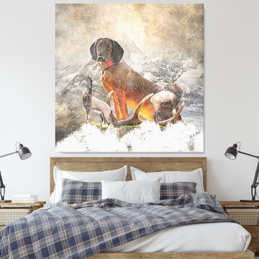 Beierse bergheuvel, kunst canvas afdruk (Insitu (Slaapkamer))