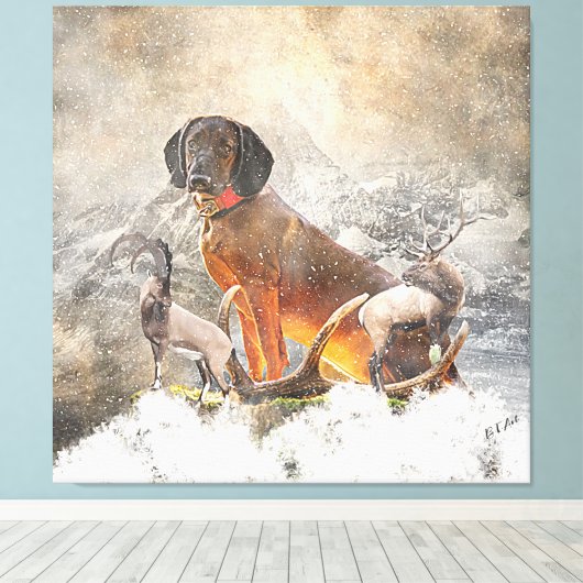 Beierse bergheuvel, kunst canvas afdruk (Insitu (Houten vloer))