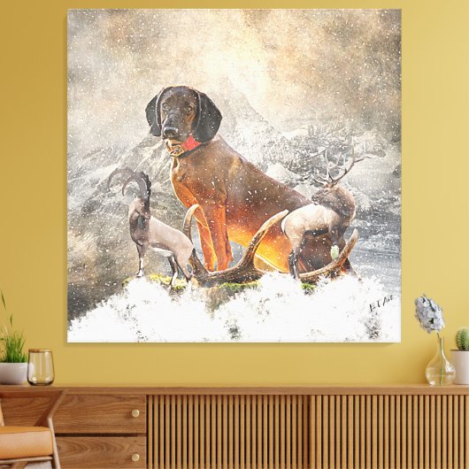 Beierse bergheuvel, kunst canvas afdruk (Insitu (Woonkamer))