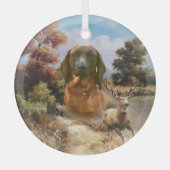 Beierse bergheuvel, kunst glas ornament (Voorkant)