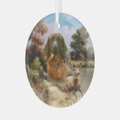 Beierse bergheuvel, kunst glas ornament (Voorkant links)