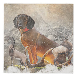 Beierse bergheuvel, kunst imitatie canvas print