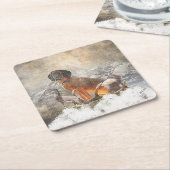 Beierse bergheuvel, kunst kartonnen onderzetters (Schuin)