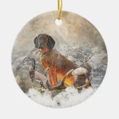 Beierse bergheuvel, kunst keramisch ornament (Voorkant)