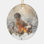 Beierse bergheuvel, kunst keramisch ornament (Links)