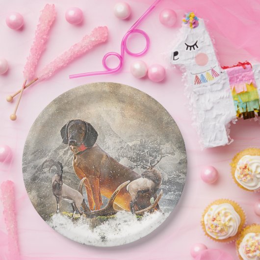 Beierse bergheuvel, kunst papieren bordje (Feest)