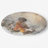 Beierse bergheuvel, kunst papieren bordje (Gekanteld)