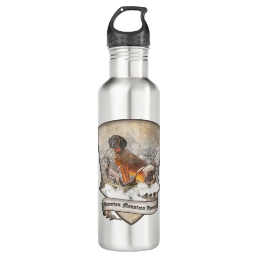 Beierse bergheuvel, kunst waterfles  (Voorkant)