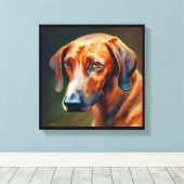 Beierse Bergzweepound - Hond Portret Canvas Afdruk (Insitu (Houten vloer))