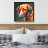 Beierse Bergzweepound - Hond Portret Canvas Afdruk (Insitu (Slaapkamer))
