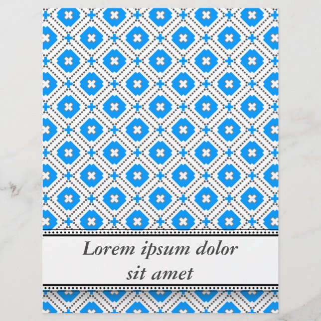 Beierse Blau Grafische Uitnodiging (Voorkant)