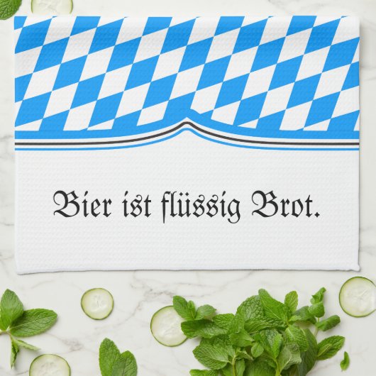 Beierse Blau Wit Theedoek (Gevouwen)