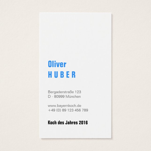 Beierse Blauw Visitekaartjes (Achterkant)