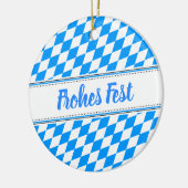 Beierse Blauw Witte Keramisch Ornament (Links)