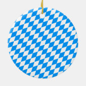 Beierse Blauw Witte Keramisch Ornament (Achterkant)