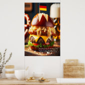 Beierse Brat Burger Bliss 24x36 Poster (Keuken)