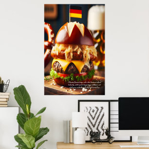 Beierse Brat Burger Bliss 24x36 Poster