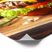 Beierse Brat Burger Bliss Poster (Hoek)