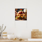 Beierse Brat Burger Bliss Poster (Keuken)