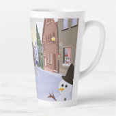 Beierse, Duitse stad licht blauwe kerst koffie Latte Mok (Rechts)