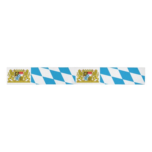 Beierse lint, embleem, patriottische, Beierse vlag Grosgrain Lint (Voorkant)