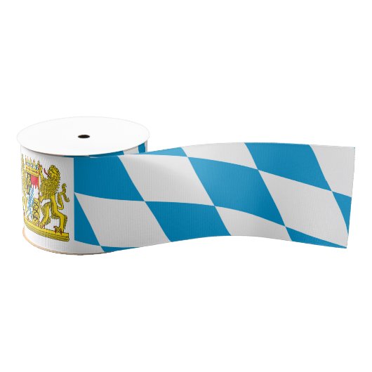 Beierse lint, embleem, patriottische, Beierse vlag Grosgrain Lint (Spoel)