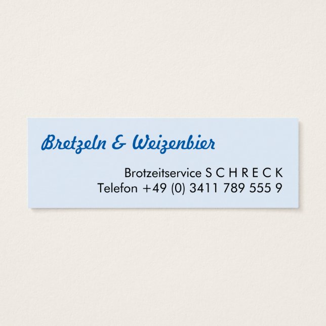 Beierse patroon mini visitekaartjes (Achterkant)