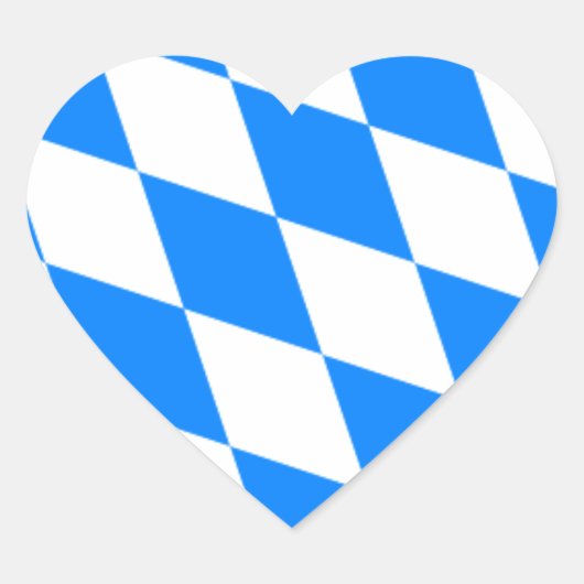 Beierse vlag - Bayerische vlag Hart Sticker (Voorkant)
