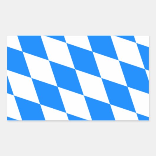 Beierse vlag - Bayerische vlag Rechthoekige Sticker (Voorkant)