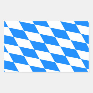 Beierse vlag - Bayerische vlag Rechthoekige Sticker