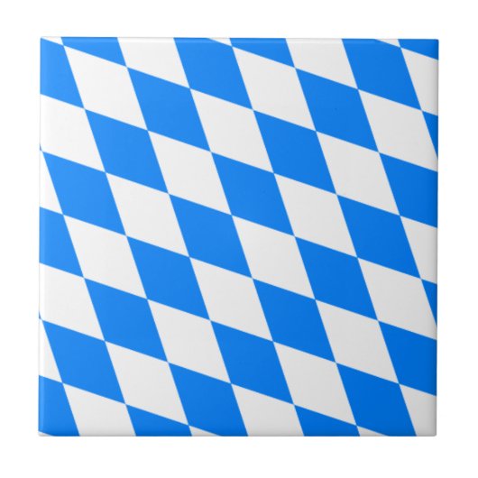 Beierse vlag - Bayerische vlag Tegeltje (Voorkant)