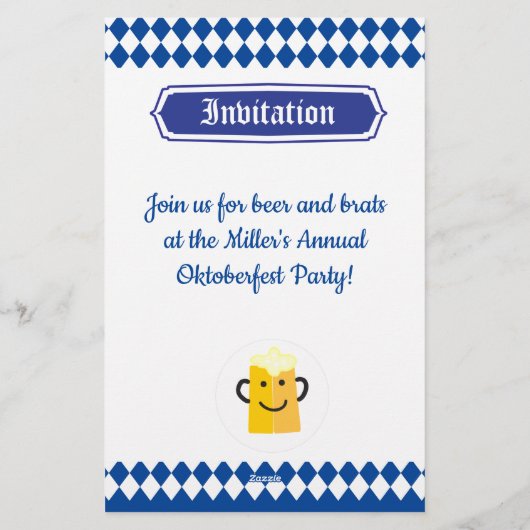 Beierse vlag blauw briefpapier (Achterkant)